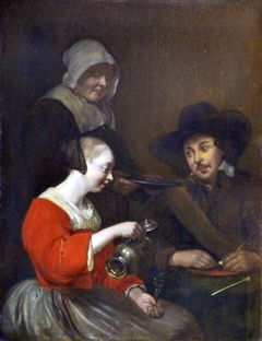 Woman Pouring Wine by Gerard ter Borch