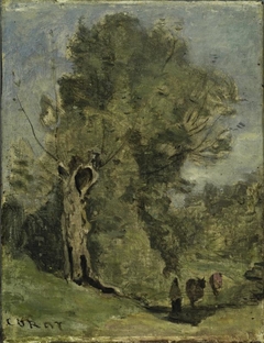 Woodland Scene by Jean-Baptiste-Camille Corot