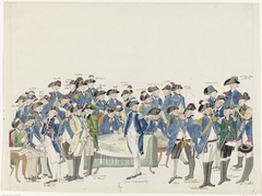 Zaal met 35 schutters in verschillende monteringen, 1787 by Unknown Artist