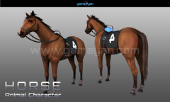 3D Horse Animal Character Modelling With GameYan Character Design Companies - Los Angeles, USA