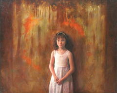 «Αθωότητα», 80 x 100 cm,oil on canvas. by Οδυσσέας Οικονόμου