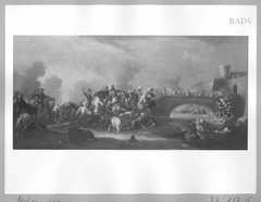 a horsemen - battle at a river by Georg Philipp Rugendas the Elder