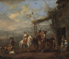 A Hunting Party by Johannes Lingelbach