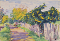 A Lane Through an Orange Grove, Orihuela by Dodge MacKnight