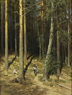 A pine forest by Ivan Shishkin