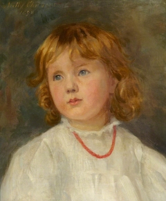 A Sister of Ralph Dutton, 8th Lord Sherborne, possibly Blanche Mary Stukely, Joane Mary or Ursula Mary Lavinia Dutton (b. 1896) as a Child by Milly Childers