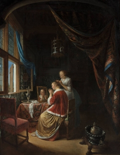 A Young Woman at Her Toilet