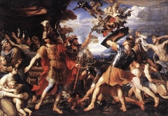 Aeneas and his Companions Fighting the Harpies