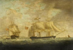 An East Indiaman off Dover by George Webster