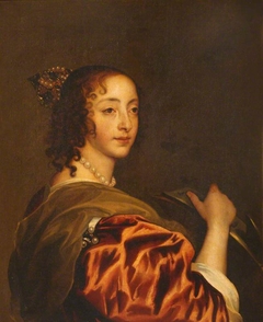 An Unknown Lady in a Red Velvet Dress by Anonymous