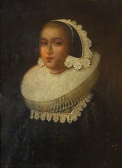 An Unknown Woman in a Cartwheel Ruff and Lace-trimmed with Head-irons by Anonymous
