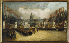 Arrivée des cendres de Napoléon sur l'esplanade des Invalides, le 15 décembre 1840. by Anonymous