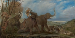 Attack in Pleistocene England by Benjamin Waterhouse Hawkins