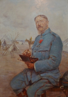 Autoportrait de Joseph-Félix Bouchor en peintre de l'armée