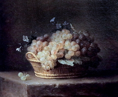 Basket with grapes by Anne Vallayer-Coster
