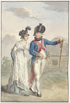 Bataafse officier der 1ste Halve Brigade, 1801 by Jan Anthonie Langendijk Dzn