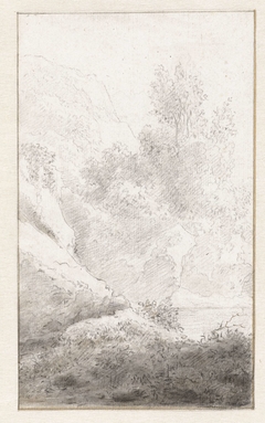 Bergachtig landschap met bomen by Jan Vincentsz. van der Vinne