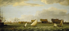 Blackwall Yard from the Thames by Francis Holman