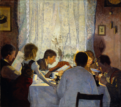 Breakfast II. The Artist's Family by Gustav Wentzel