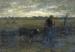 Bringing Home the Calf by Jozef Israëls