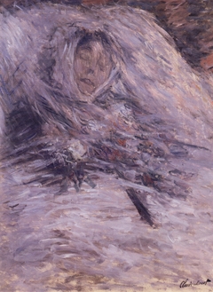 Camille Monet on her deathbed by Claude Monet
