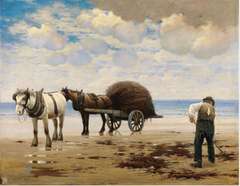Carting Seaweed on Sutton Sands by Joseph Malachy Kavanagh