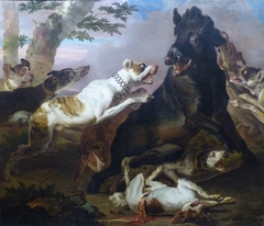 Chasse au sanglier by Abraham Hondius