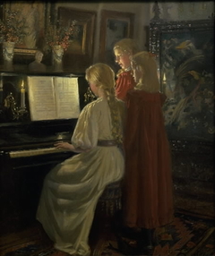 Children Singing by Michael Peter Ancher