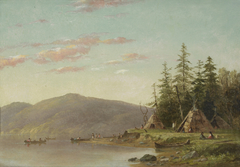 Chippewa Encampment on the Upper Mississippi by Seth Eastman