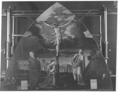 Christus am Kreuz mit Maria, Johannes und Magdalena (Epitaph Pfefferle) by Schwäbisch-Augsburgisch
