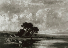 Cows Drinking by Jules Dupré