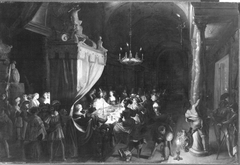 Das Gastmahl des Belsazar (zugeschrieben) by Johann Heinrich Schönfeld