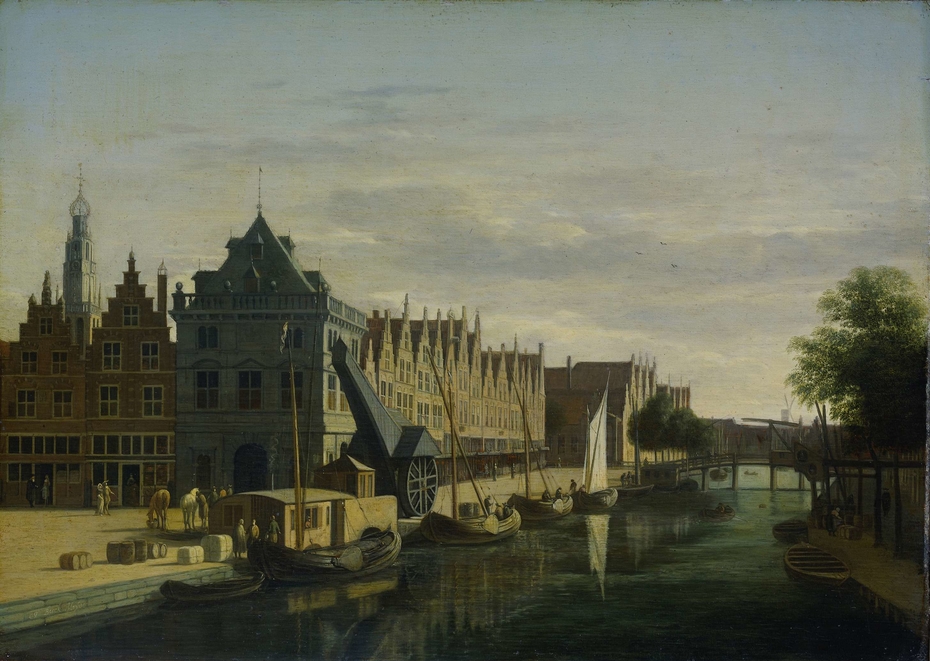 De Waag (Weighing House) and Crane on the Spaarne, Haarlem