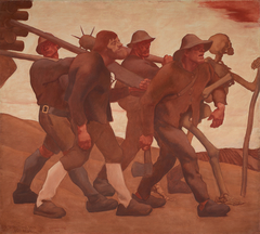 Der Totentanz von Anno Neun by Albin Egger-Lienz