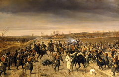 Die Schlacht bei Oberselk am 3. Februar 1864 by Fritz Allemand