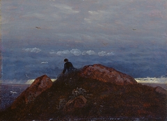 Dolmen with resting hiker by Carl Gustav Carus