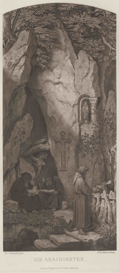 Einsiedler in einer Felsengrotte by Moritz von Schwind