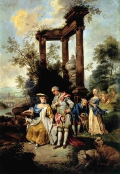 Familie Goethe in Schäfertracht by Johann Conrad Seekatz