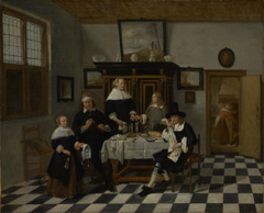 Family Group in an Interior by Quirijn van Brekelenkam
