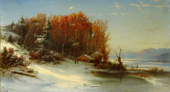 First Snow along the Hudson River by Régis François Gignoux