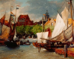 Fish Market at Ostend by Andreas Achenbach