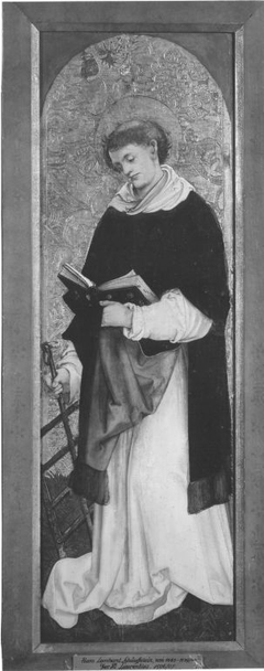 Flügel eines Diakonsaltares: Hl. Laurentius Rückseite: hl. Vincentius von Valencia by Hans Leonhard Schäufelein