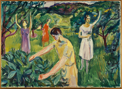 Four Women in the Garden by Edvard Munch