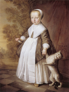 Four-year-old Girl with Cat and Fish by Jacob Gerritsz Cuyp