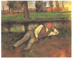 Garçon couché (Boy by the Brook) by Paul Cézanne