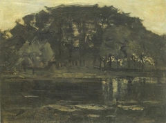 Geinrust farm with three small trees at left by Piet Mondrian