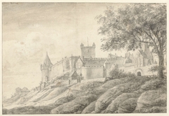 Gezicht op het kasteel Bentheim by Anthonie Waterloo