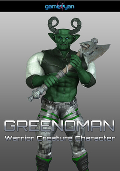 Greenoman Warrior Character Modeling France, Paris