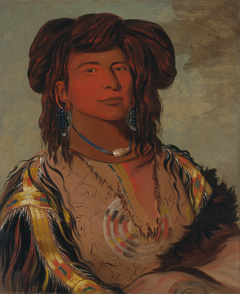 Ha-wón-je-tah, One Horn, Head Chief of the Miniconjou Tribe by George Catlin