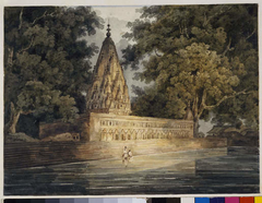 Hindu Temple, near Benares, India by George Chinnery